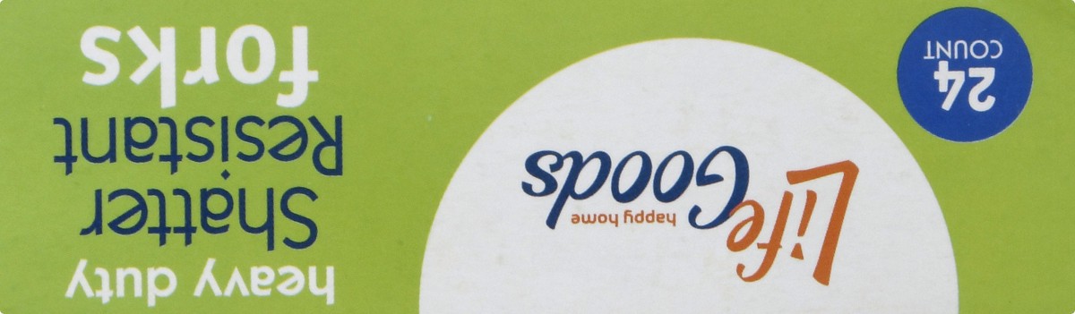 slide 3 of 11, Life Goods Heavy Duty Shatter Resistant Forks 24 ea, 24 ct