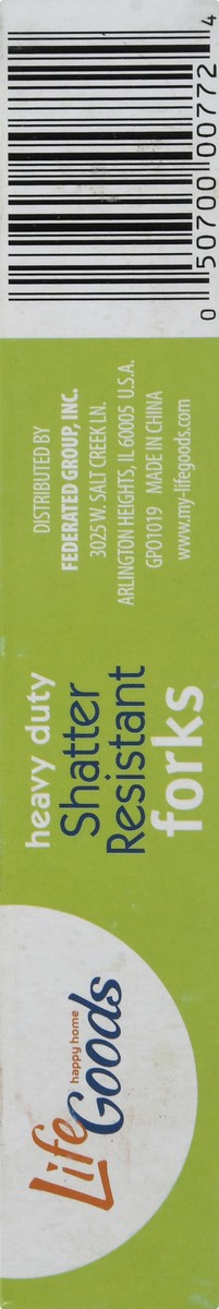 slide 4 of 11, Life Goods Heavy Duty Shatter Resistant Forks 24 ea, 24 ct