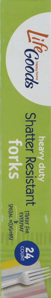 slide 9 of 11, Life Goods Heavy Duty Shatter Resistant Forks 24 ea, 24 ct