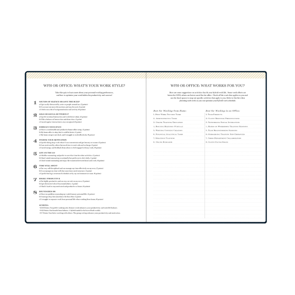 slide 3 of 7, Blue Sky 2026 Blue Sky Day Designer Weekly/Monthly Planner, 8"" x 10"", Navy, January To December, 155618, 1 ct