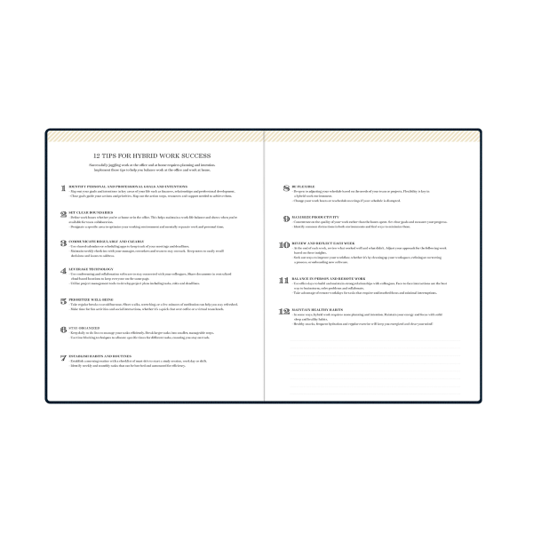 slide 4 of 7, Blue Sky 2026 Blue Sky Day Designer Weekly/Monthly Planner, 8"" x 10"", Navy, January To December, 155618, 1 ct