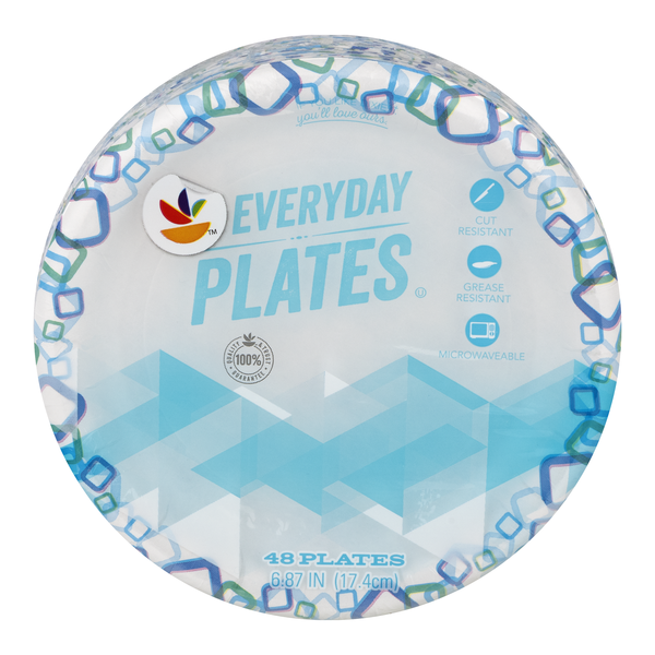 slide 1 of 1, GIANT Paper Plates Designer 6.87 Inch, 48 ct