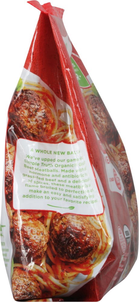 slide 4 of 4, Simple Truth Organic Grass-Fed Beef Italian Style Meatballs, 12 oz