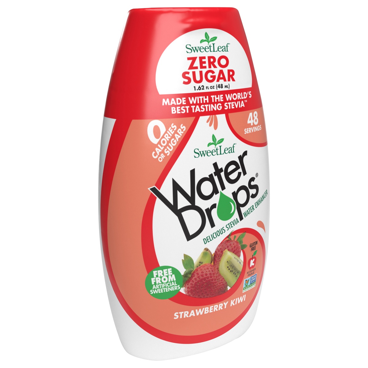 slide 2 of 8, SweetLeaf Strawberry Kiwi Water Drops, 1.62 fl oz