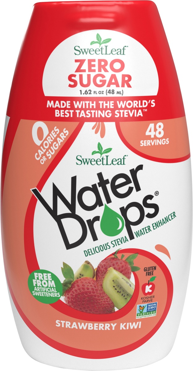 slide 6 of 8, SweetLeaf Strawberry Kiwi Water Drops, 1.62 fl oz
