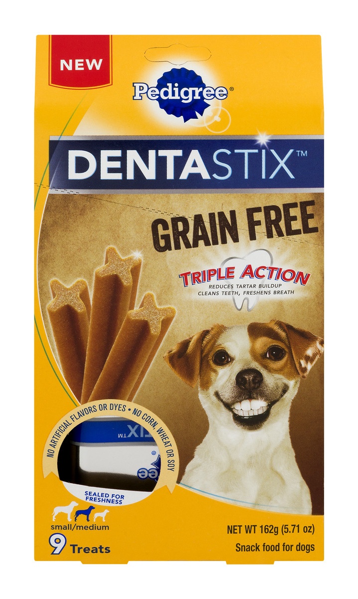 slide 1 of 1, PEDIGREE DENTASTIX Grain Free Dental Dog Treats, Small/Medium, 5.71 oz