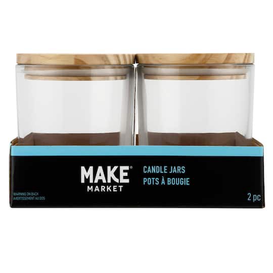 slide 1 of 2, 8oz. Clear Candle Jars, 2ct. By Make Market, 2 ct