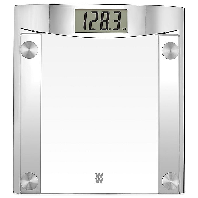 slide 1 of 1, Weight Watchers by Conair Digital Glass Bathroom Scale with Polished Chrome Frame, 1 ct