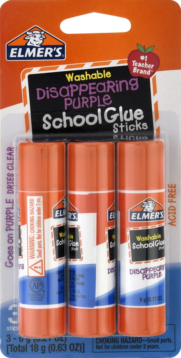 slide 5 of 9, Elmer's Washable School Glue Sticks, 3 Ct, 1 ct