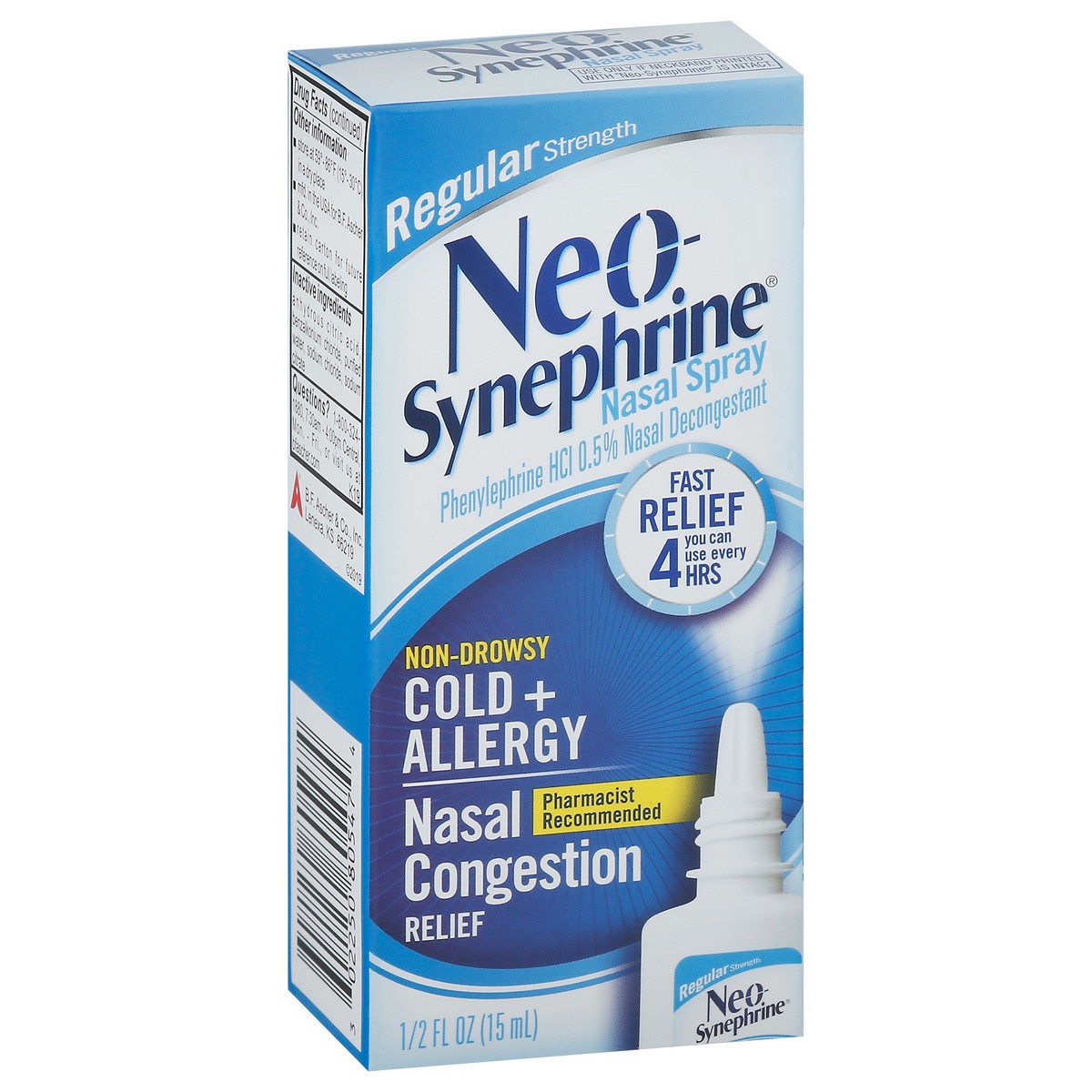 slide 4 of 13, Neo-Synephrine Non-Drowsy Nasal Congestion Relief Cold + Allergy Nasal Spray 0.5 fl oz, 0.5 fl oz