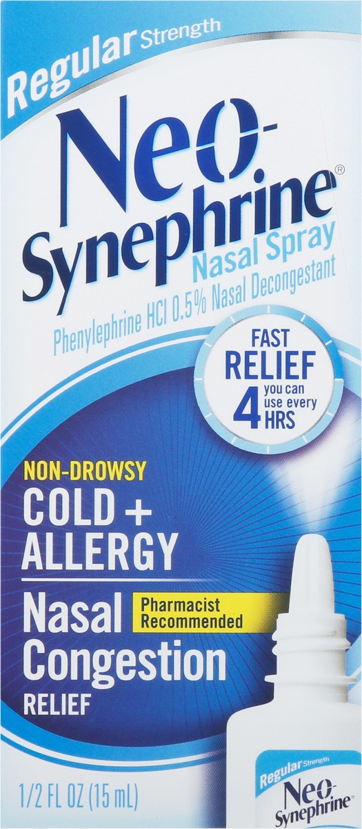 slide 2 of 13, Neo-Synephrine Non-Drowsy Nasal Congestion Relief Cold + Allergy Nasal Spray 0.5 fl oz, 0.5 fl oz