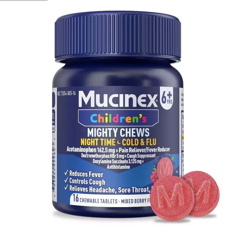 slide 1 of 10, Mucinex Children's Nighttime Cold Chew, 16 Ct, 16 ct