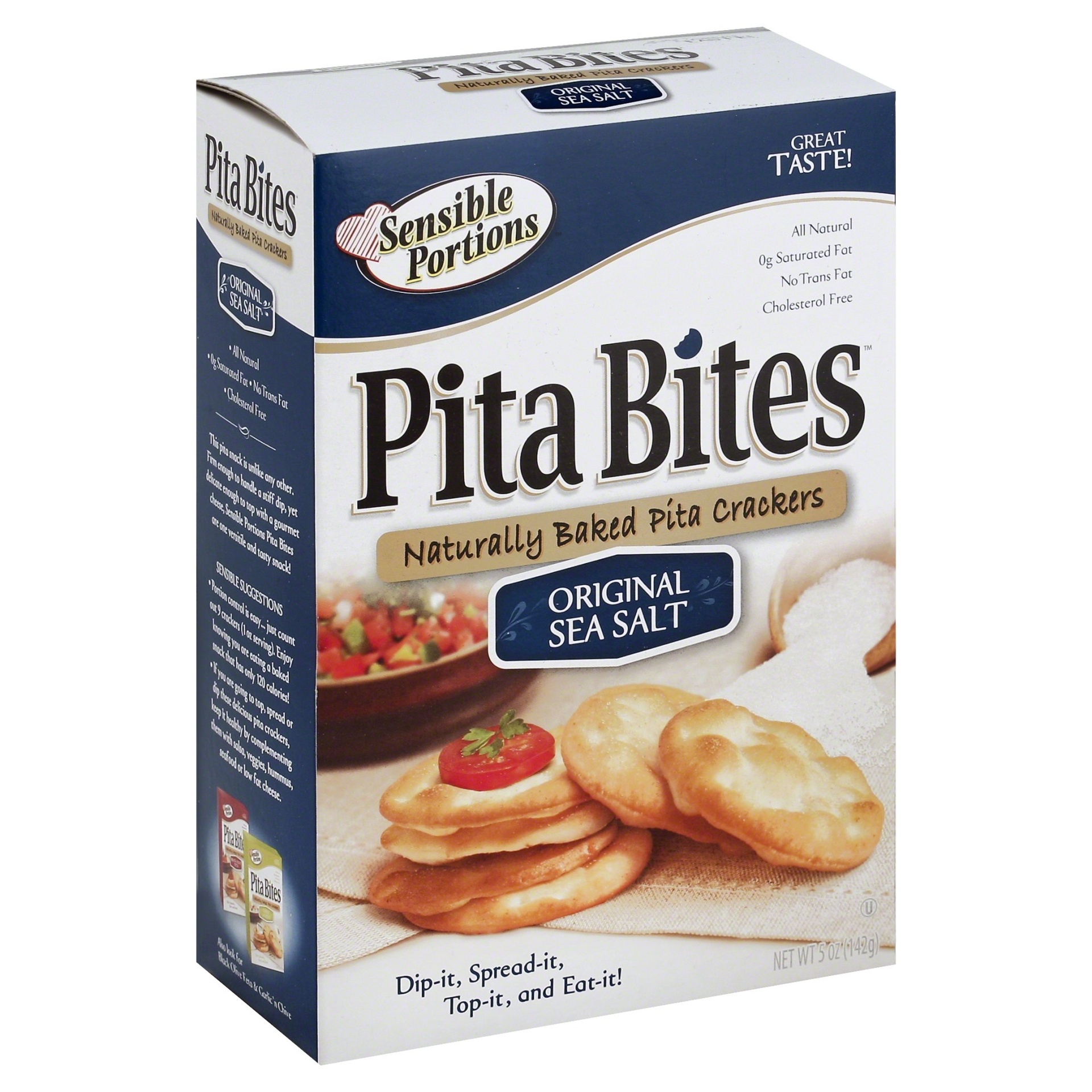 slide 1 of 1, Sensible Portions Pita Bites, Original Sea Salt, 5 oz