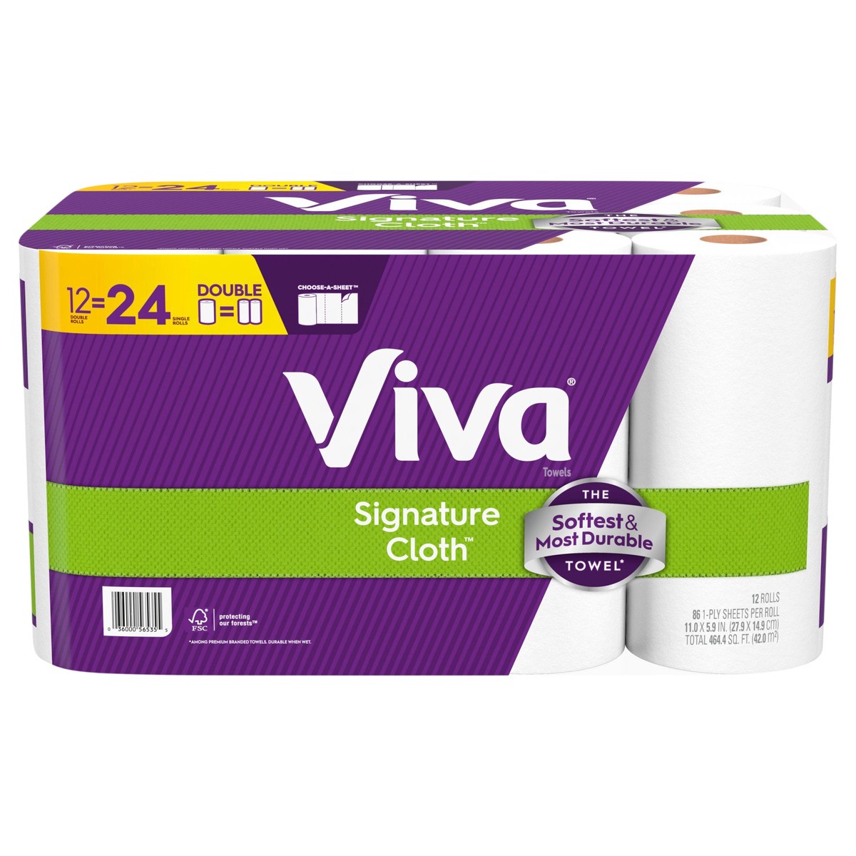 slide 1 of 4, Viva® Signature Cloth Paper Towel Double Rolls, 12 ct