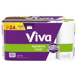 Viva Signature Cloth Paper Towels, 12 Double Rolls, 86 Sheets per Roll