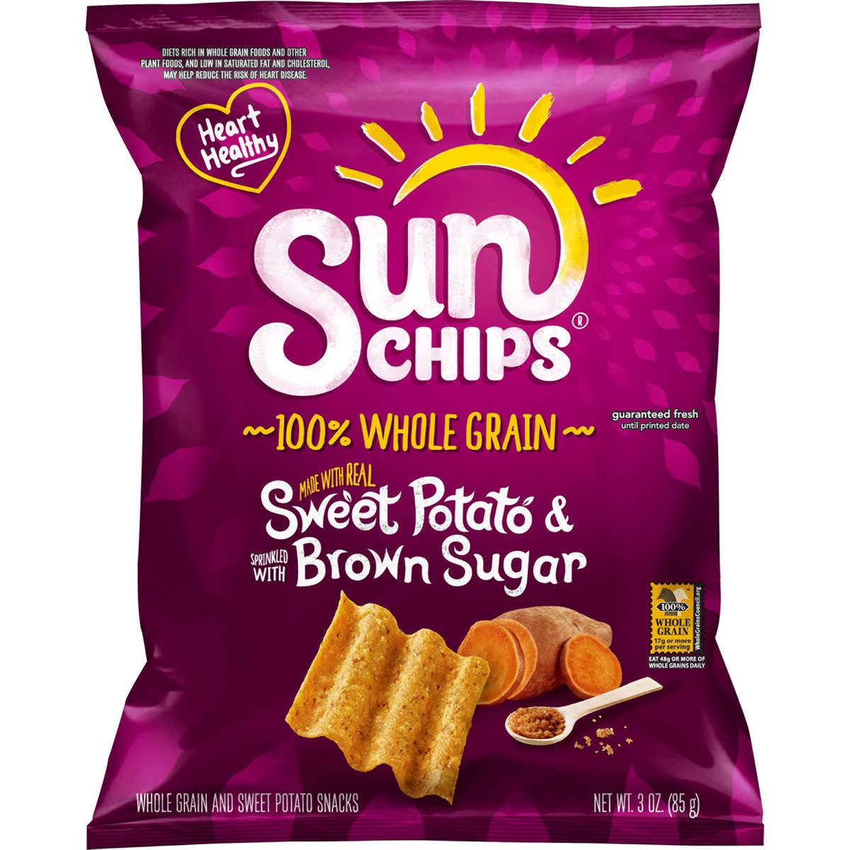 slide 1 of 3, SunChips Snacks, 3 oz