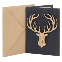 Hallmark Signature Deer Head Birthday Card S8