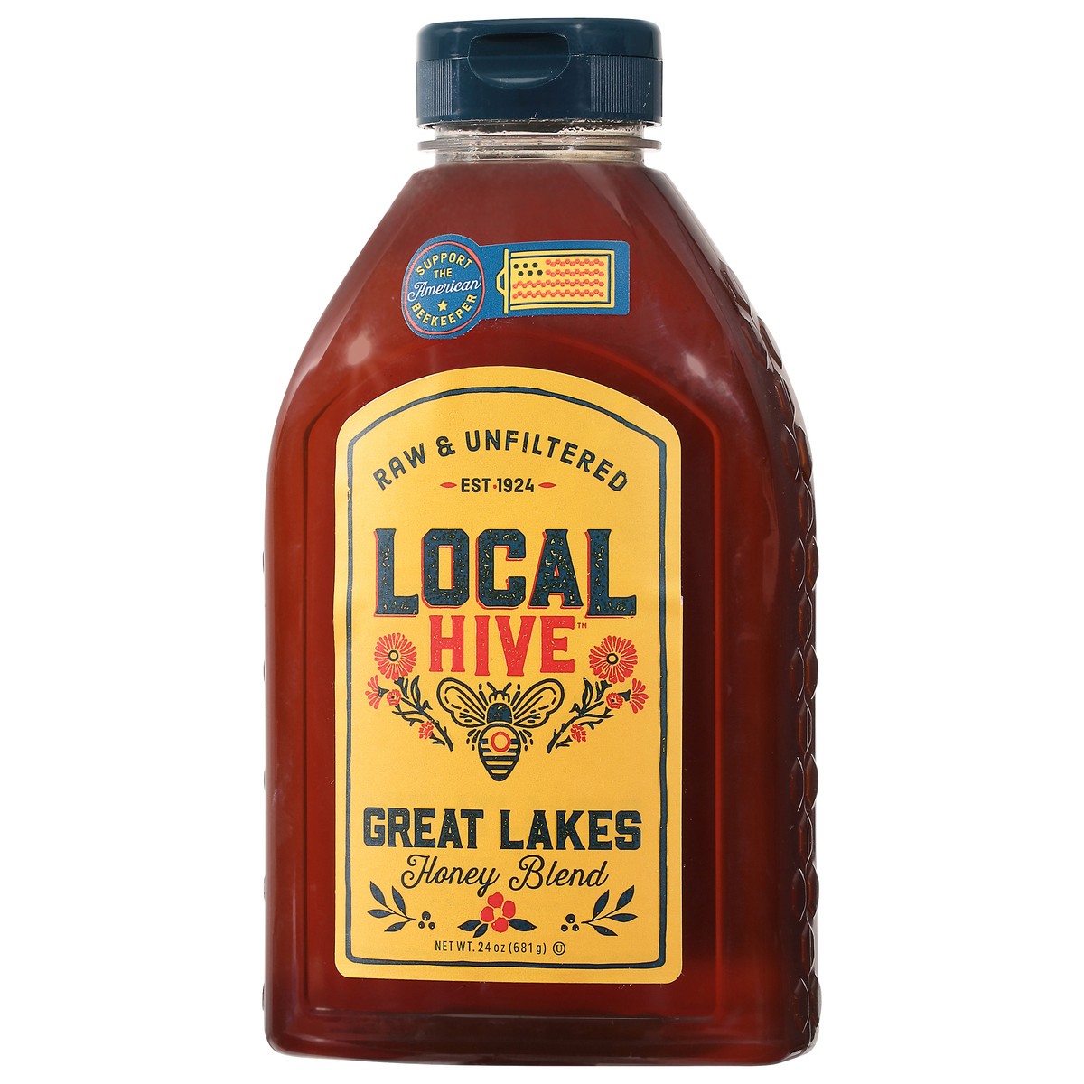 slide 3 of 9, Local Hive Great Lakes Raw & Unfiltered Honey Blend 24 oz, 24 oz