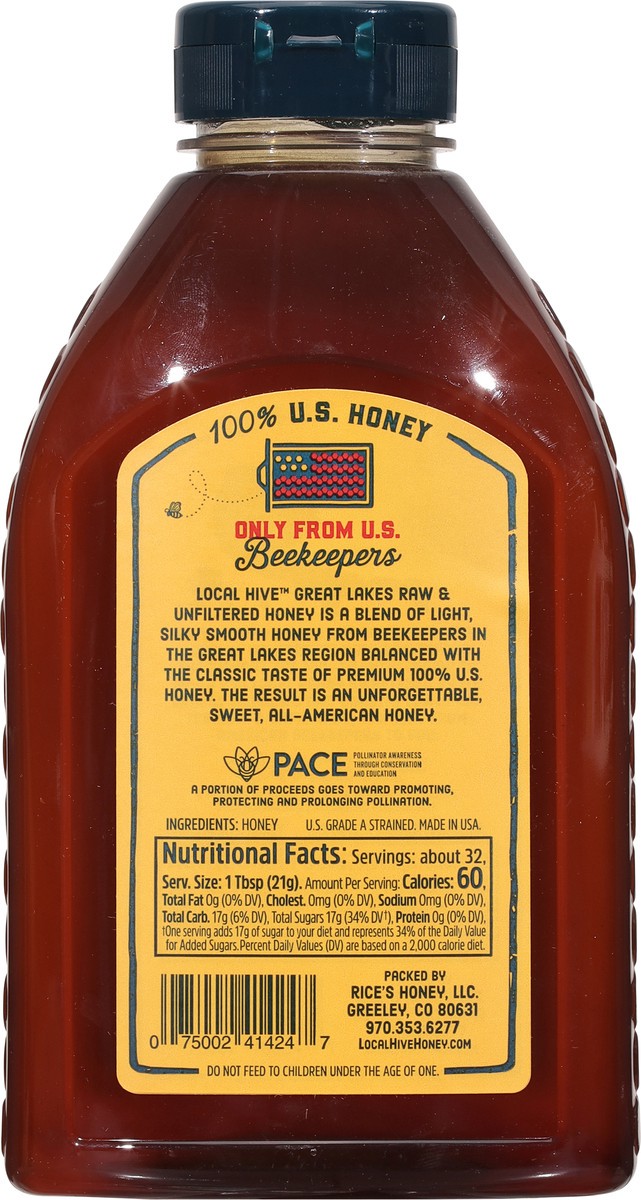 slide 5 of 9, Local Hive Great Lakes Raw & Unfiltered Honey Blend 24 oz, 24 oz