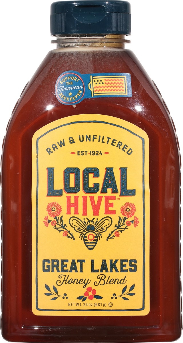 slide 6 of 9, Local Hive Great Lakes Raw & Unfiltered Honey Blend 24 oz, 24 oz