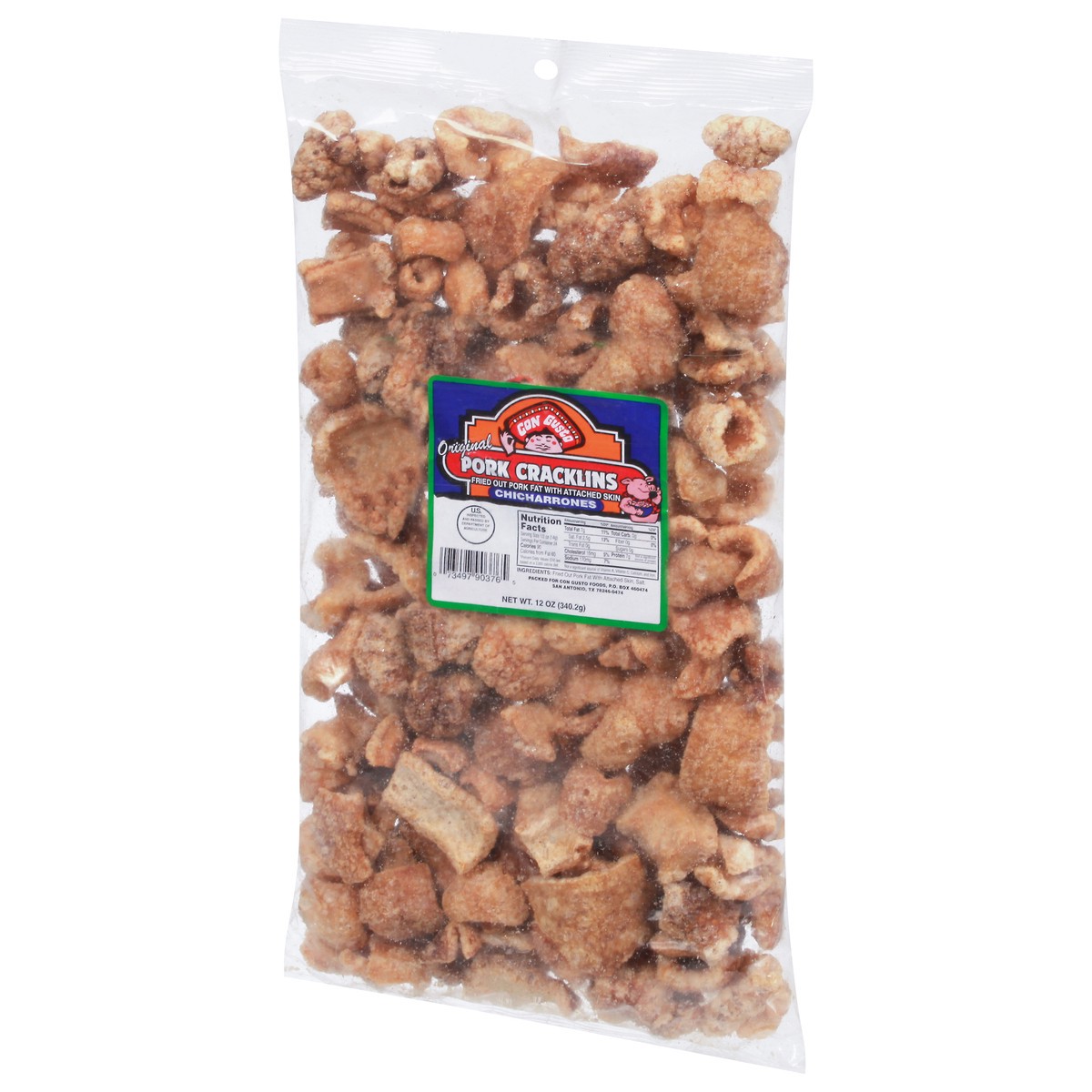 slide 9 of 9, Con Gusto Chicharrones Original Pork Cracklins 12 oz, 12 oz