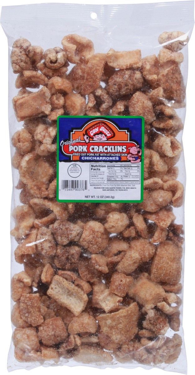 slide 6 of 9, Con Gusto Chicharrones Original Pork Cracklins 12 oz, 12 oz