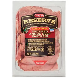 H-E-B Select Ingredients Reserve Angus Beef Pastrami Family Pack
