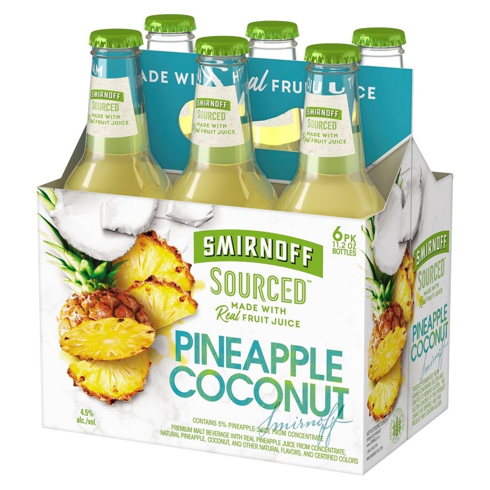 Smirnoff Sourced Pineapple Coconut 6 ct; 11.2 oz Shipt