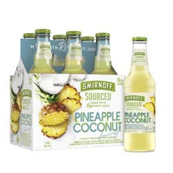 Smirnoff Sourced Pineapple Coconut Beer 6 ea