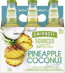 Smirnoff Sourced Pineapple Coconut Beer 6 ea