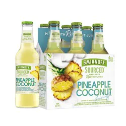 Smirnoff Sourced Pineapple Coconut Beer 6 ea