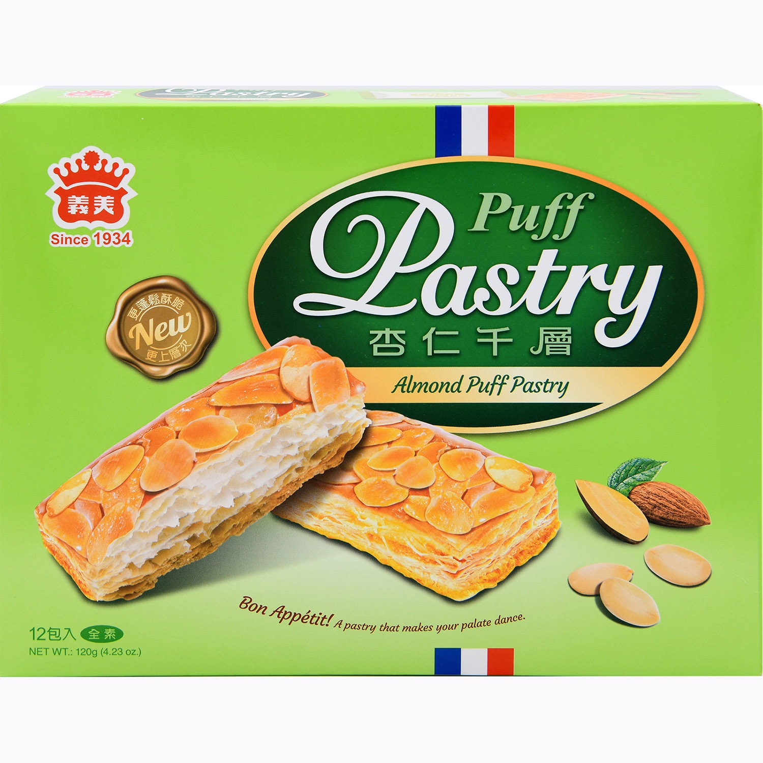 slide 1 of 1, I Mei Puff Pastry Almond, 4.23 oz