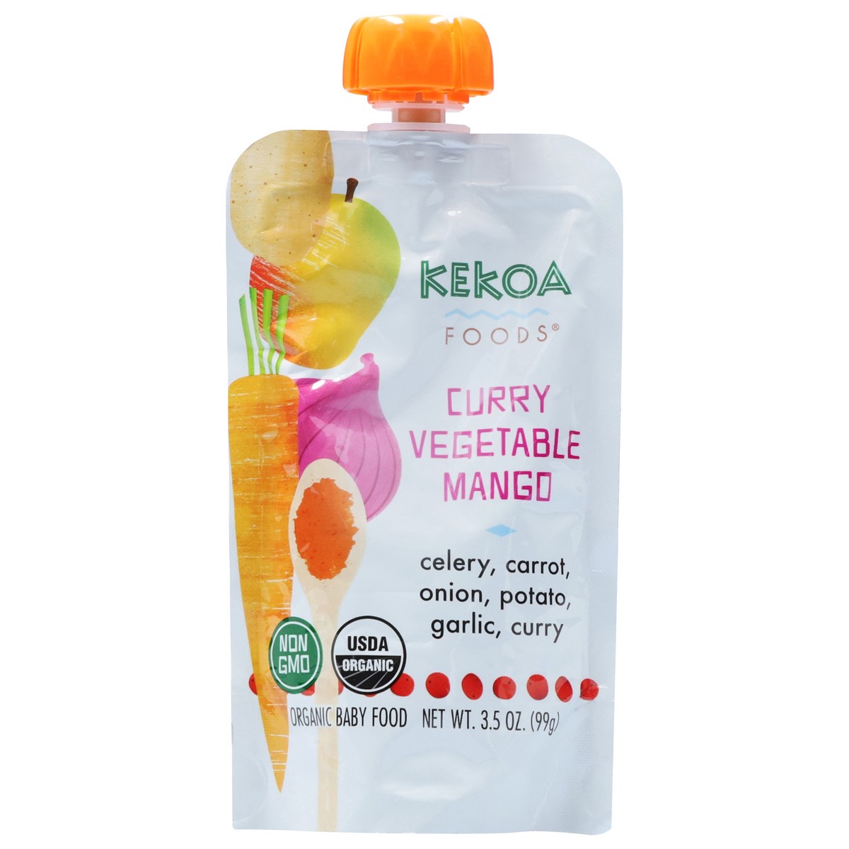 slide 3 of 4, Kekoa Foods Organic Curry Vegetable Mango Baby Food 3.5 oz, 3.5 oz