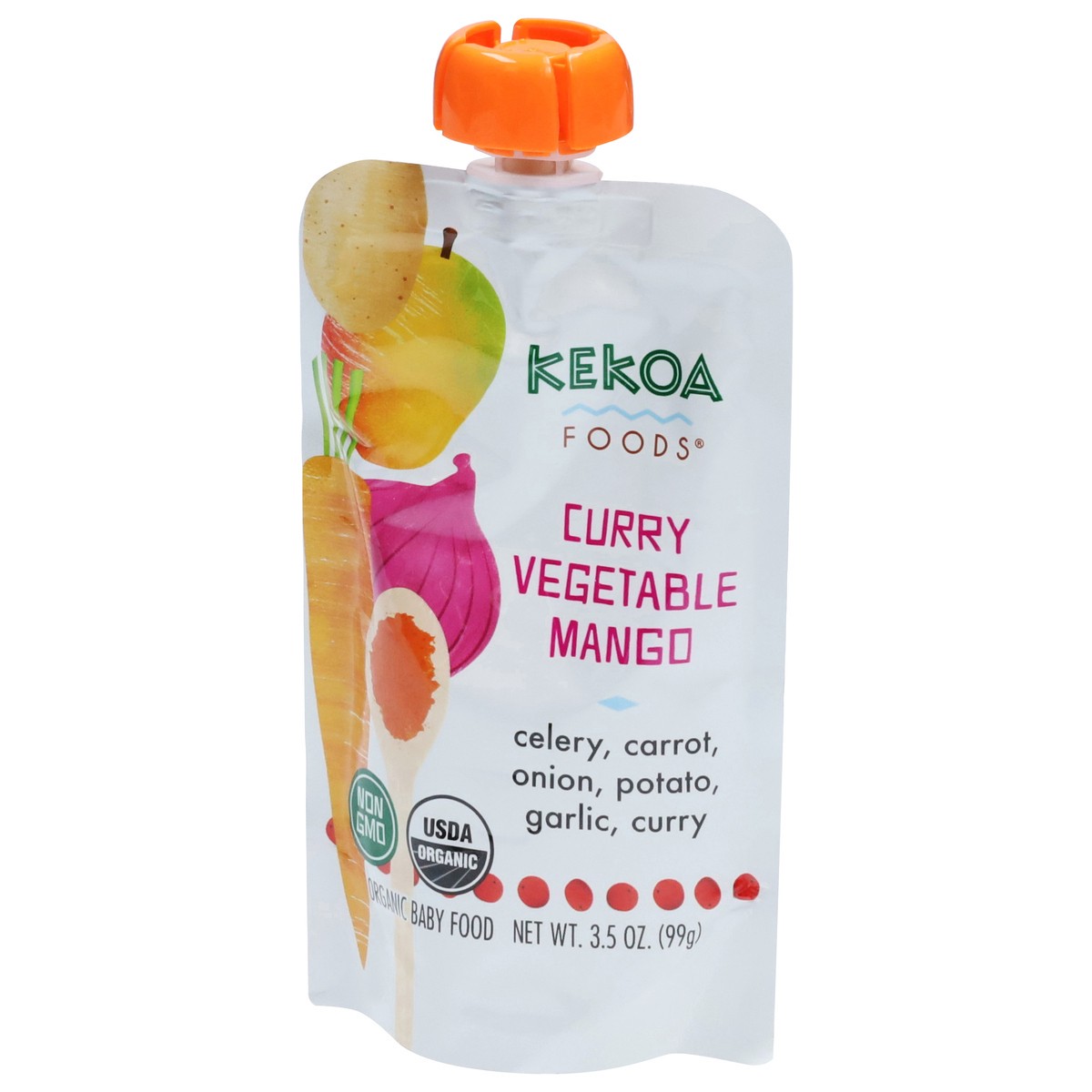 slide 4 of 4, Kekoa Foods Organic Curry Vegetable Mango Baby Food 3.5 oz, 3.5 oz