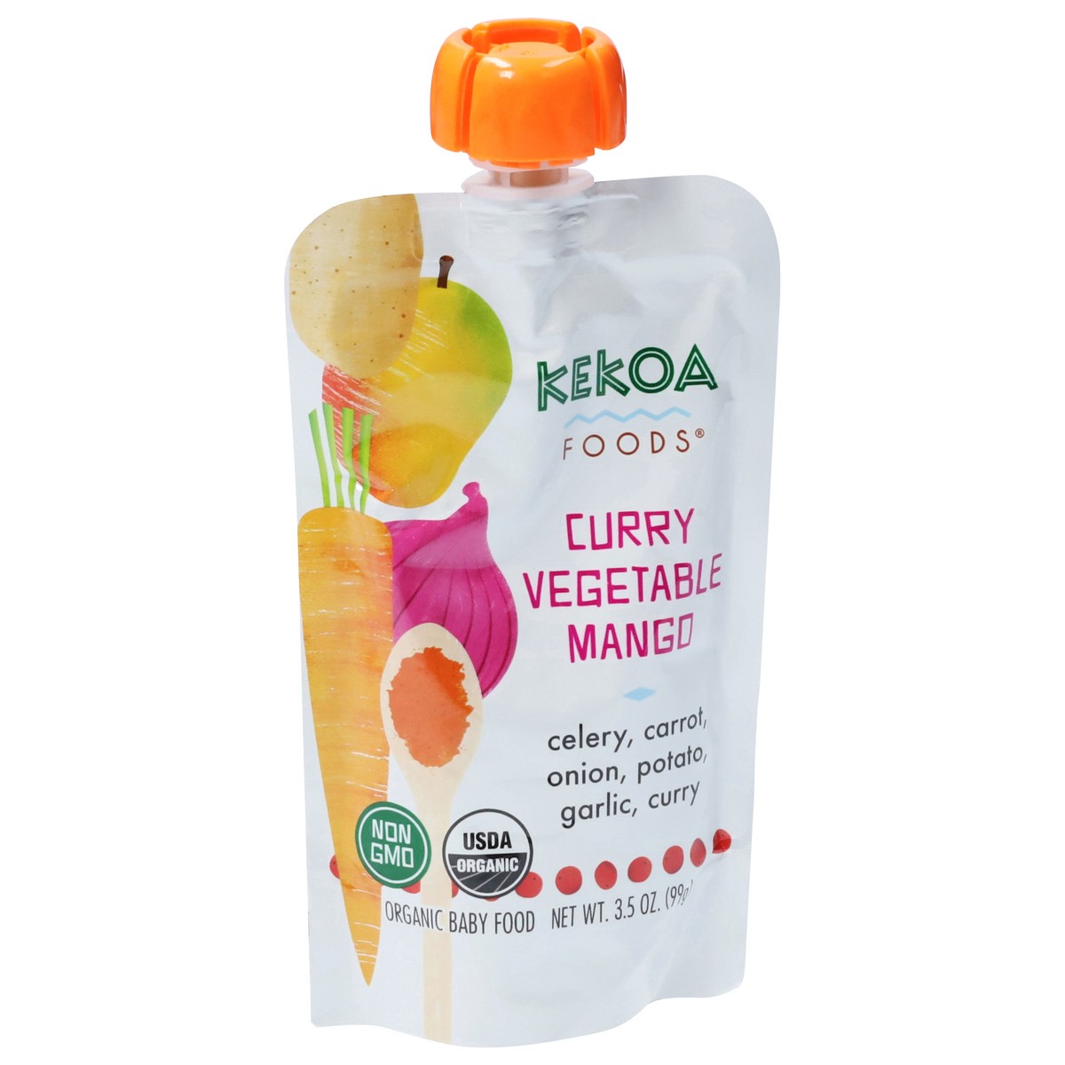 slide 2 of 4, Kekoa Foods Organic Curry Vegetable Mango Baby Food 3.5 oz, 3.5 oz