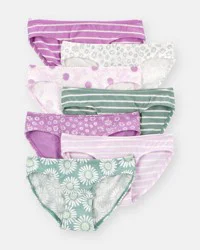 Carter's Carters Girls 7-Pack Floral Bikini Underwear Multi 6-6X