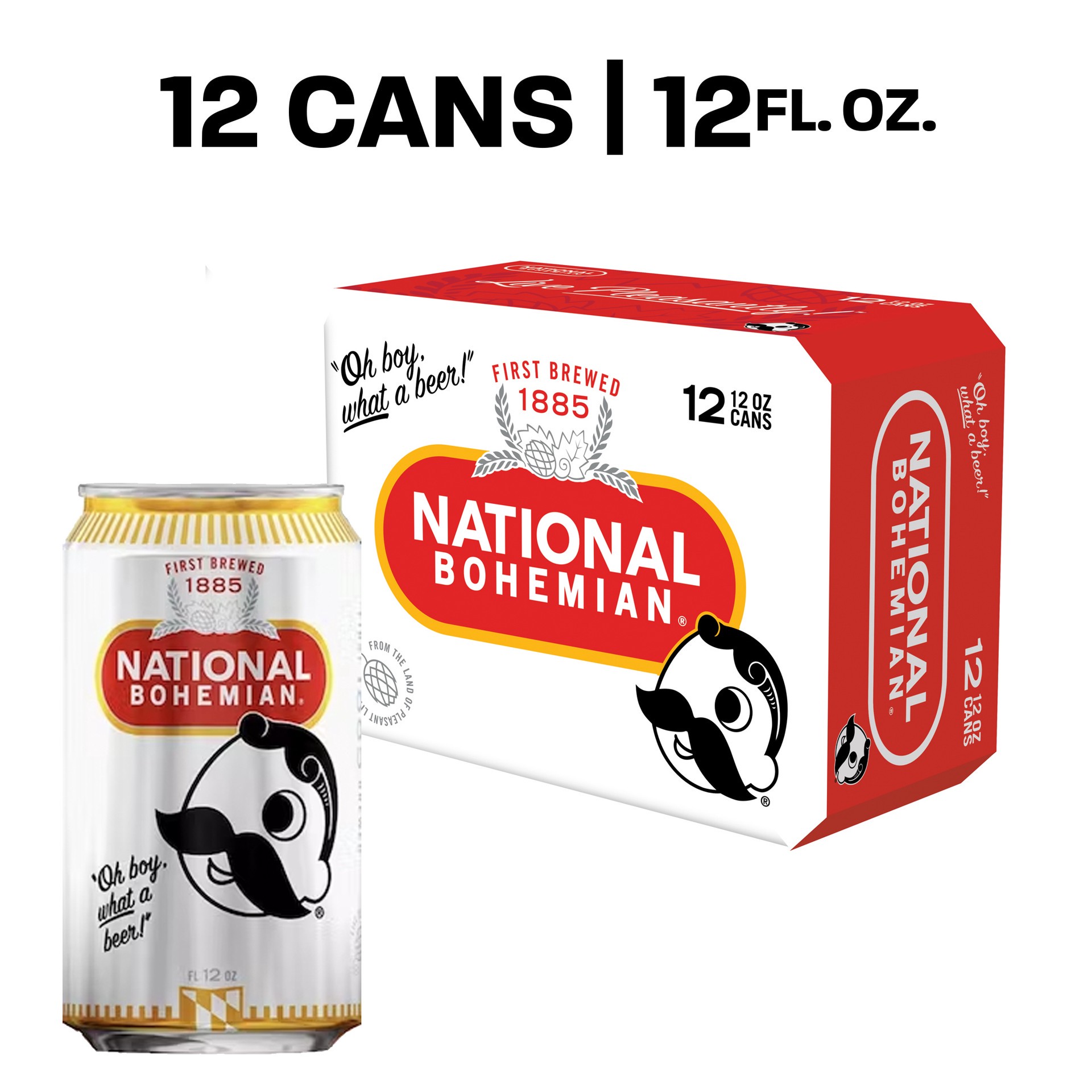 slide 4 of 5, National Bohemian Beer, 12 Pack, 12 fl oz Cans, 12 ct
