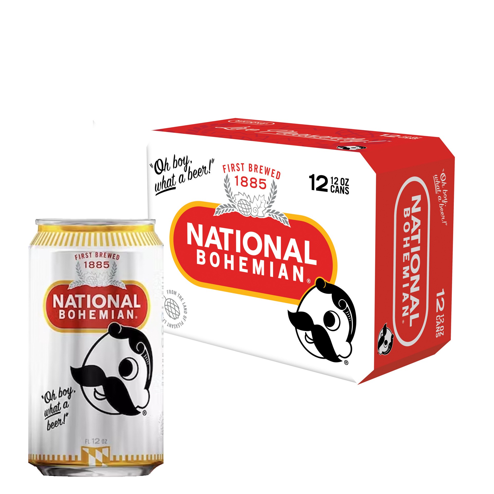 slide 1 of 5, National Bohemian Beer, 12 Pack, 12 fl oz Cans, 12 ct