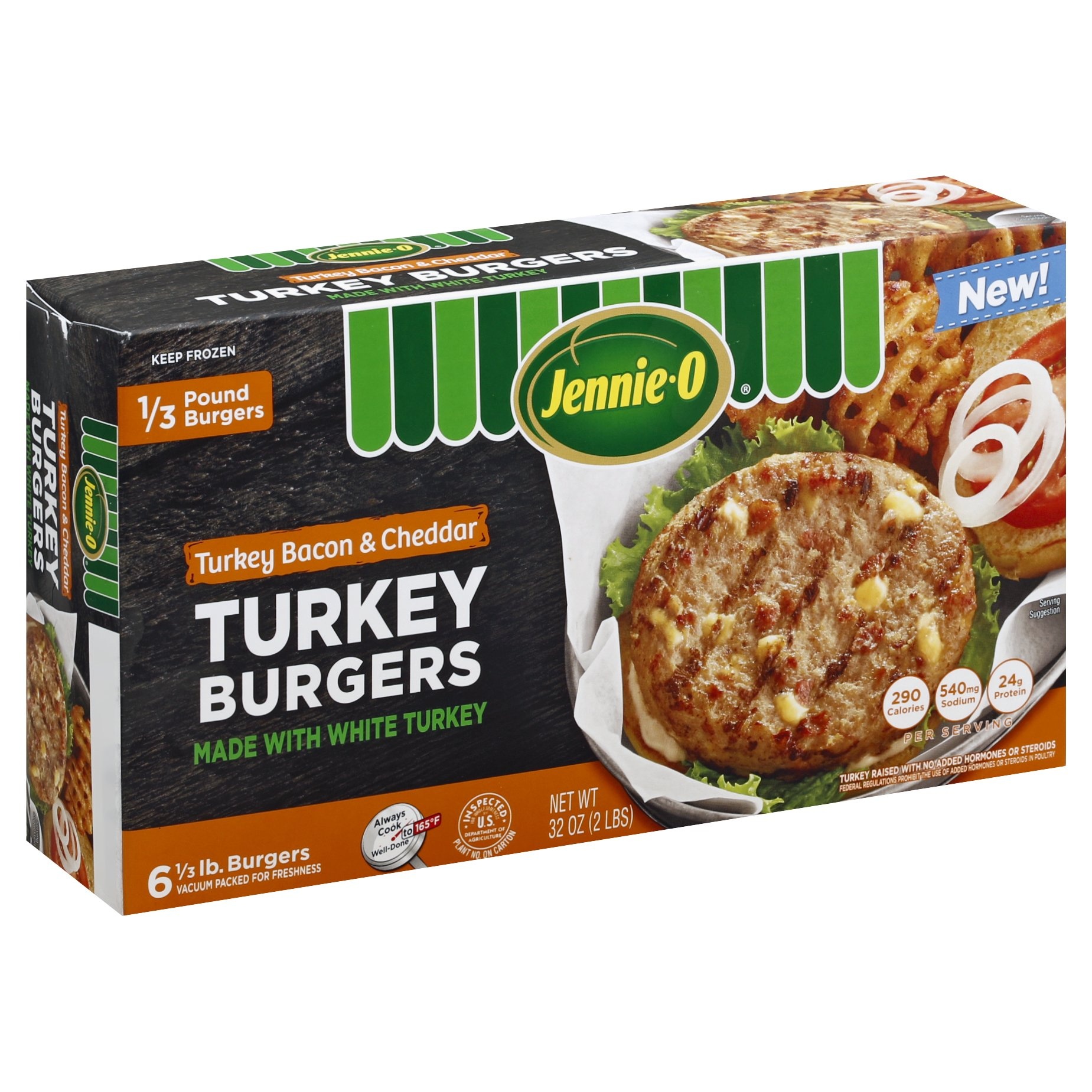 slide 1 of 8, Jennie-O Turkey Burgers 6 ea, 32 oz