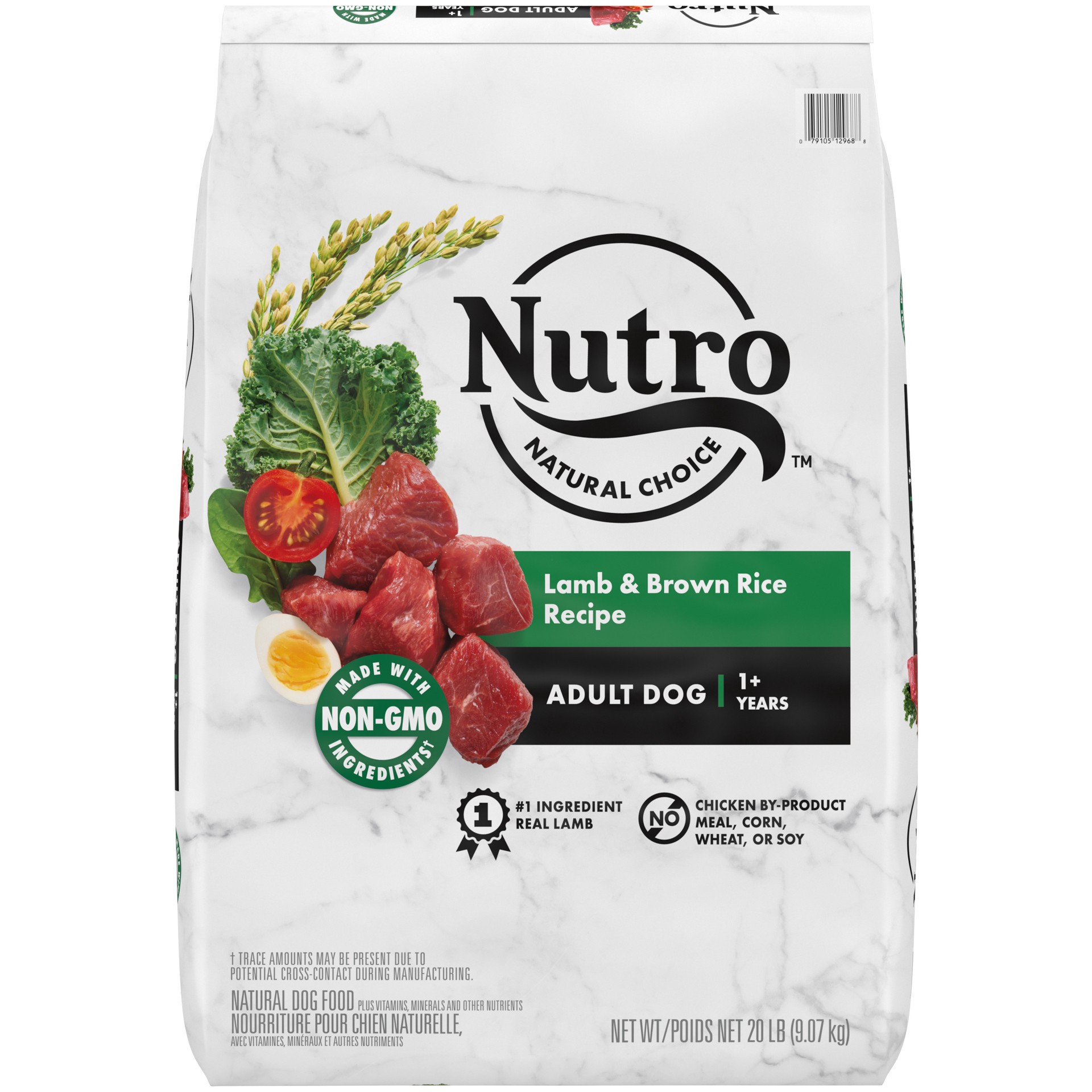 slide 1 of 4, NUTRO NATURAL CHOICE Adult Dry Dog Food, Lamb & Brown Rice Recipe Dog Kibble, 20 lb. Bag, 20 lb