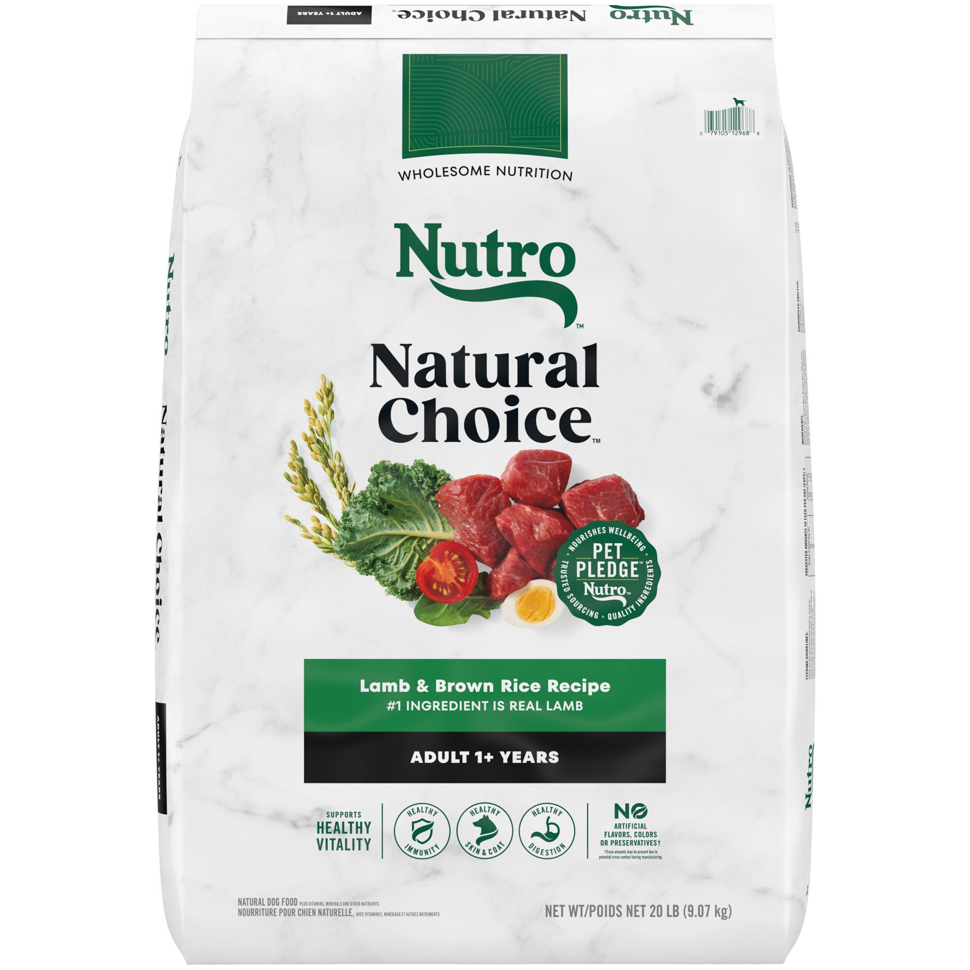 slide 1 of 4, Nutro Natural Choice Adult Dry Dog Food, Lamb and Brown Rice Recipe, 20 lbs., 20 lb