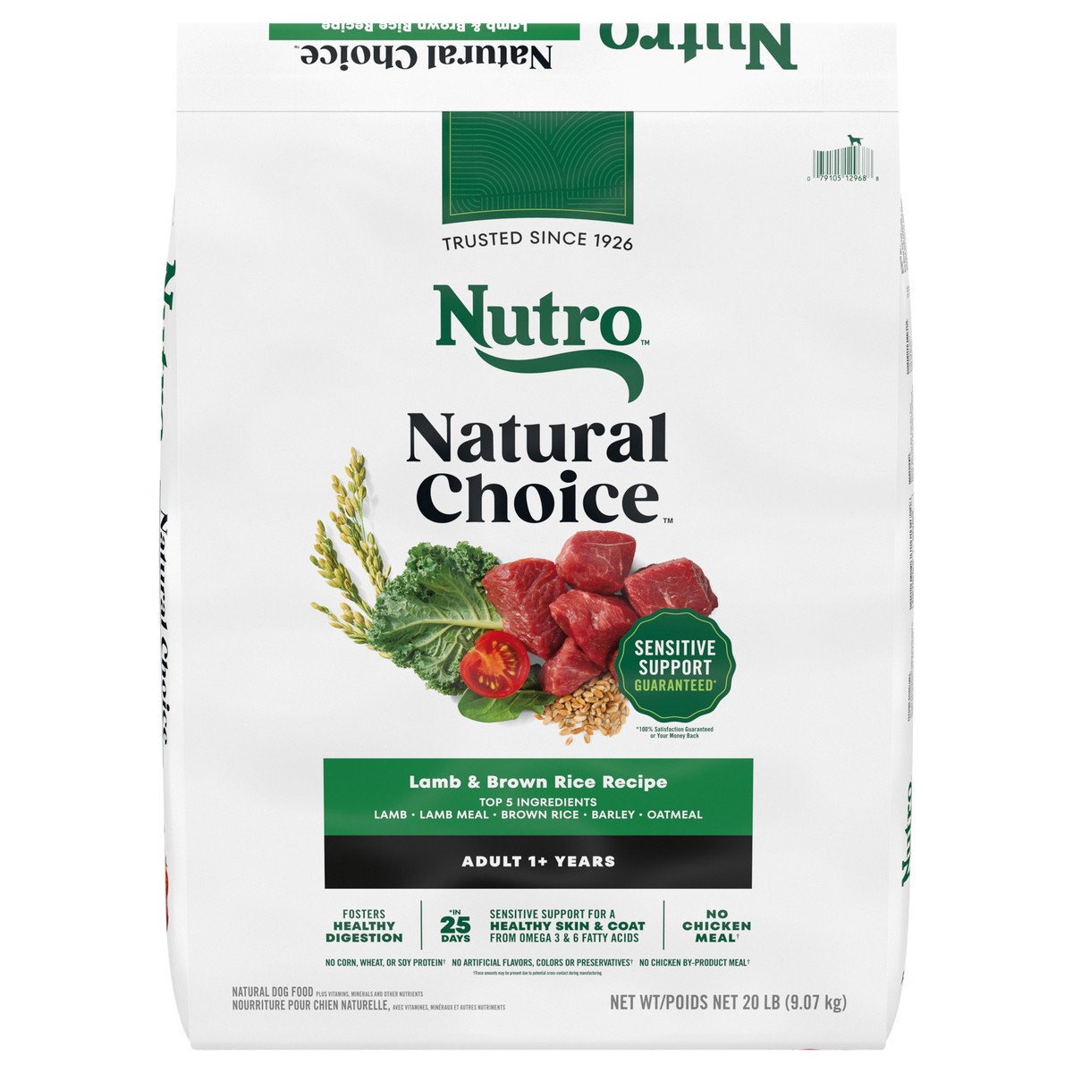 slide 1 of 4, Nutro Natural Choice Adult Dry Dog Food, Lamb and Brown Rice Recipe, 20 lbs., 20 lb