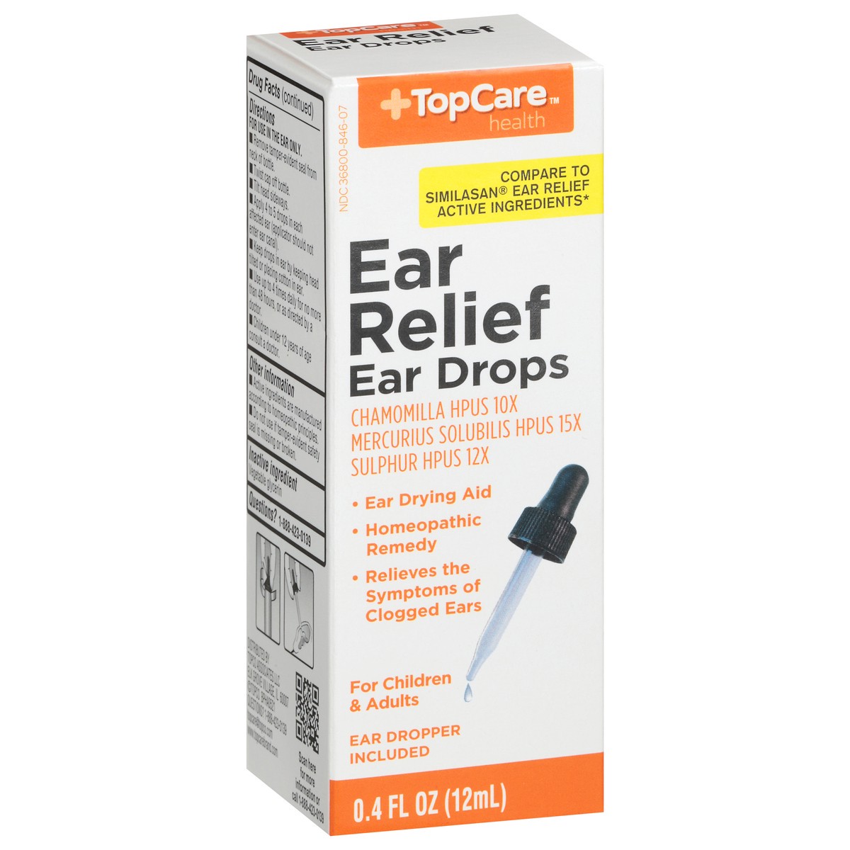 slide 2 of 9, Topcare Ear Drops, Ear Relief 0.4 Fl Oz, 0.4 fl oz