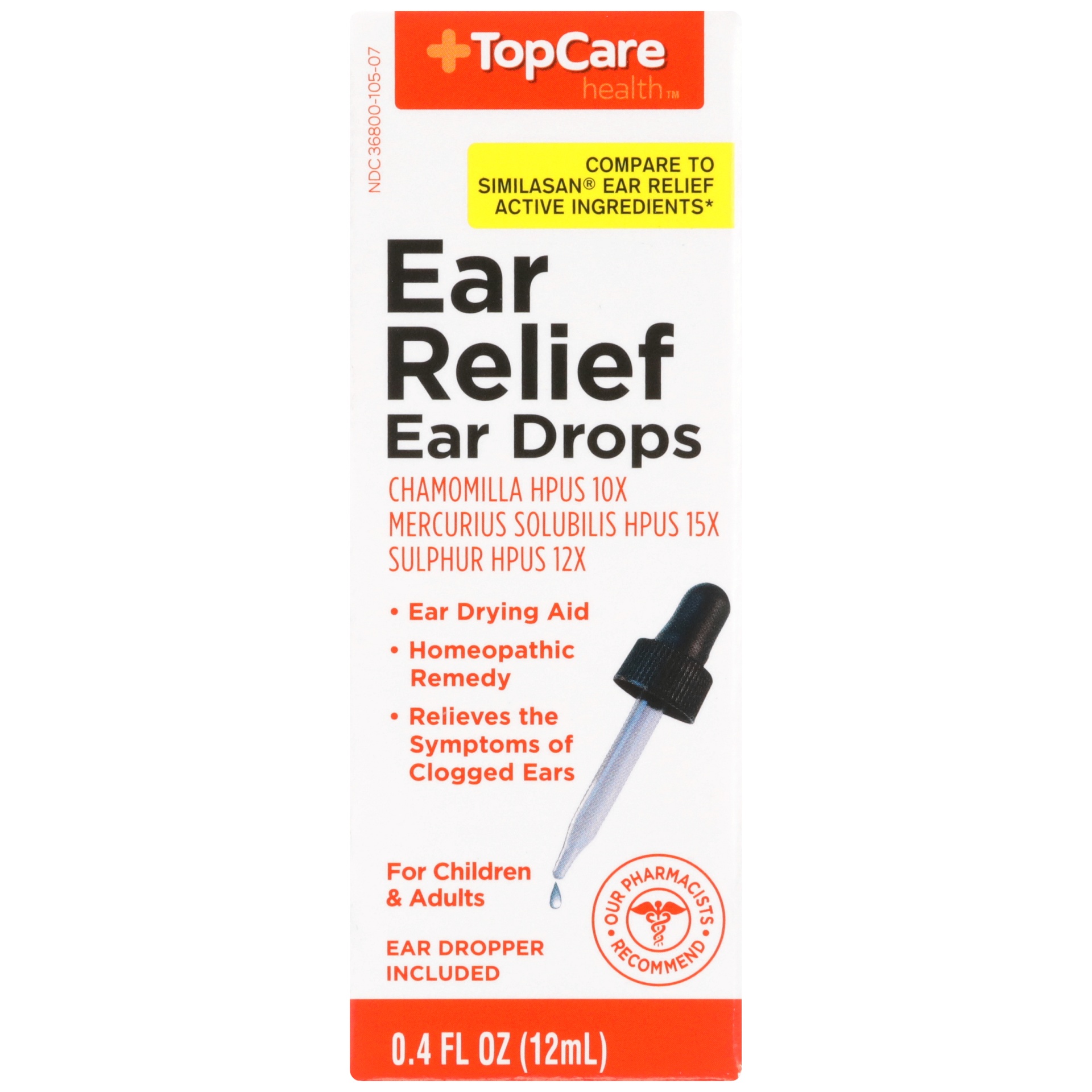 TopCare Ear Relief Ear Drops Chamomilla Hpus10x, Mercurius Solubilis ...