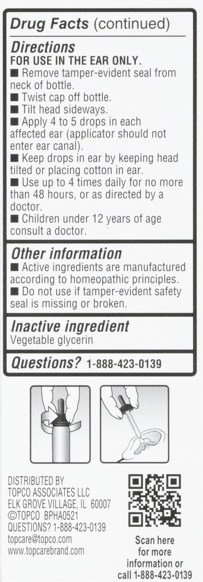 slide 8 of 9, Topcare Ear Drops, Ear Relief 0.4 Fl Oz, 0.4 fl oz