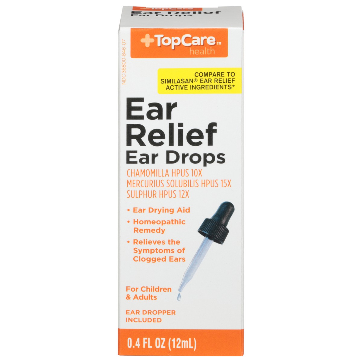 slide 1 of 9, Topcare Ear Drops, Ear Relief 0.4 Fl Oz, 0.4 fl oz