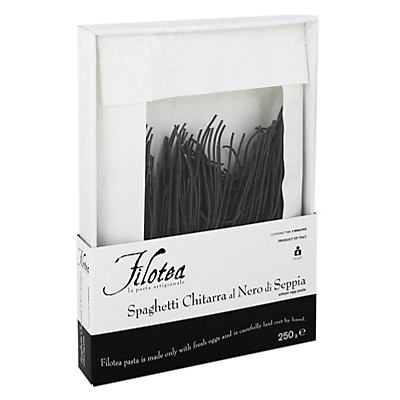 slide 1 of 1, Filotea Spaghetti Chitarra Squid Ink Egg Pasta, 8.5 oz