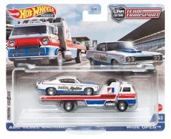 Hot Wheels Team Transport Wide Open Truck with '70 AMC Rebel Machine