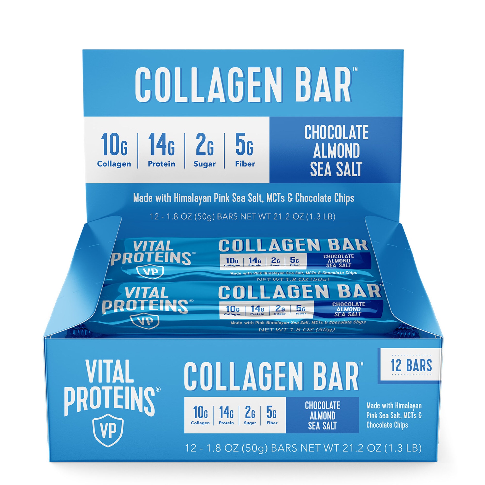 slide 1 of 1, Vital Proteins Collagen Bar - Chocolate Almond Sea Salt, 12 ct