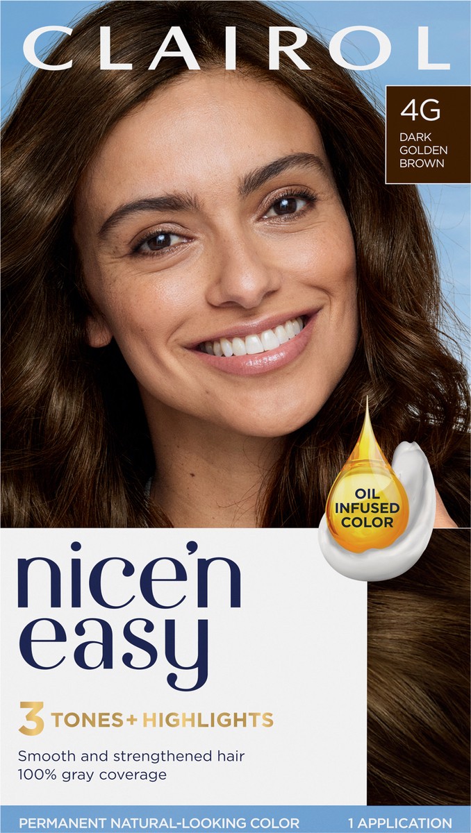 slide 4 of 11, Nice'n Easy Clairol Nice 'N Easy 4G Dark Golden Brown, 1 ct